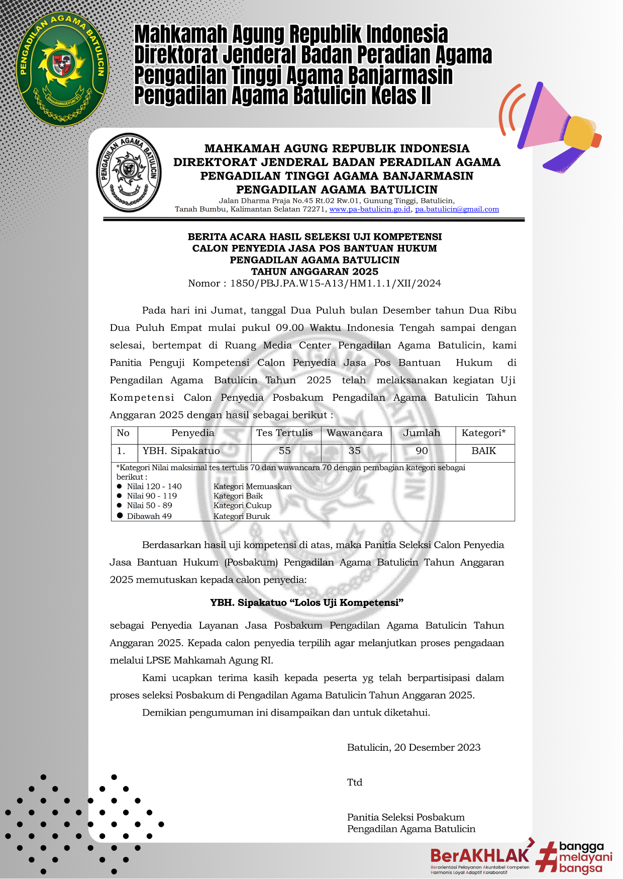 Pengumuman Akhir Posbakum 2025 2